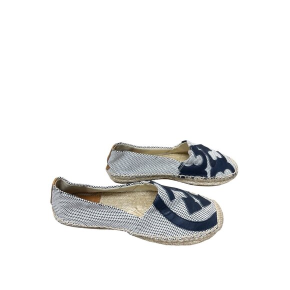 Tory Burch Womens Black white checkered espadrille flats shoes size 7M SKU 9353 - Picture 5 of 14